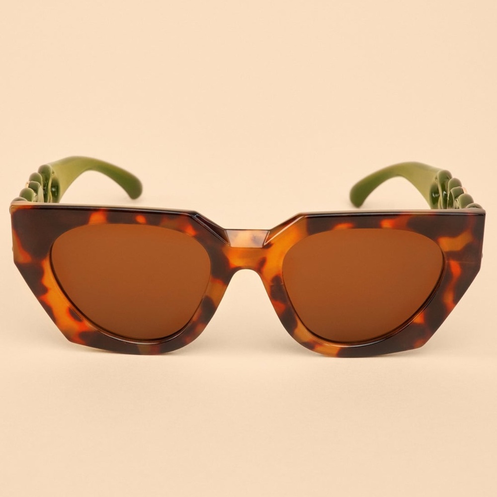 Powder UK Limited Edition Zelia sunglasses in bold print hard case-NWT